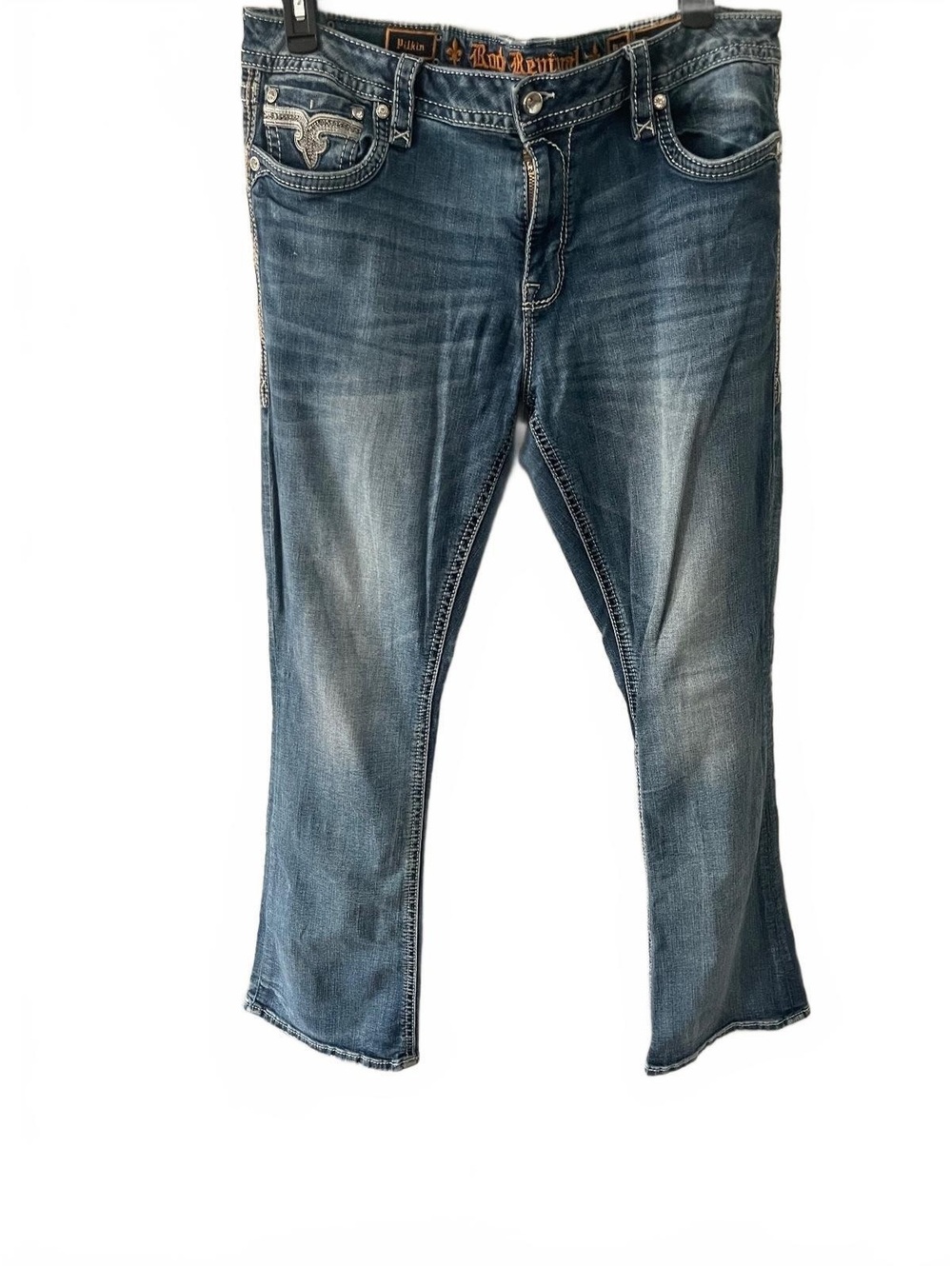 Rock Revival Pilkin Bootcut Embellished Jeans 36 x 32